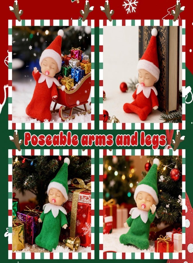 Voiiake Christmas Tiny Elf Doll Baby Miniature Elf Decoration Boy and Girl Xmas Family Kids for Christmas Decorations Doll Ornament Stocking Stuffers - Image 3